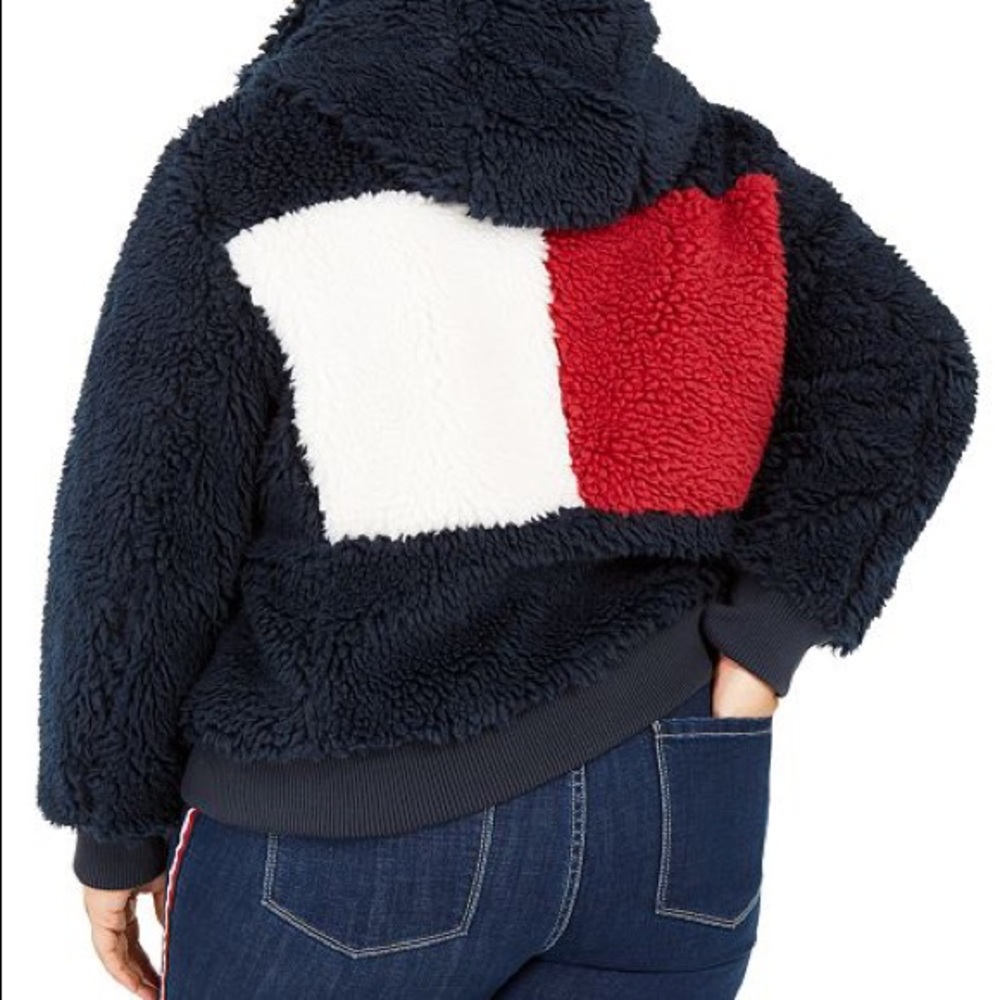 Tommy Hilfiger Plus Size Sherpa Coat